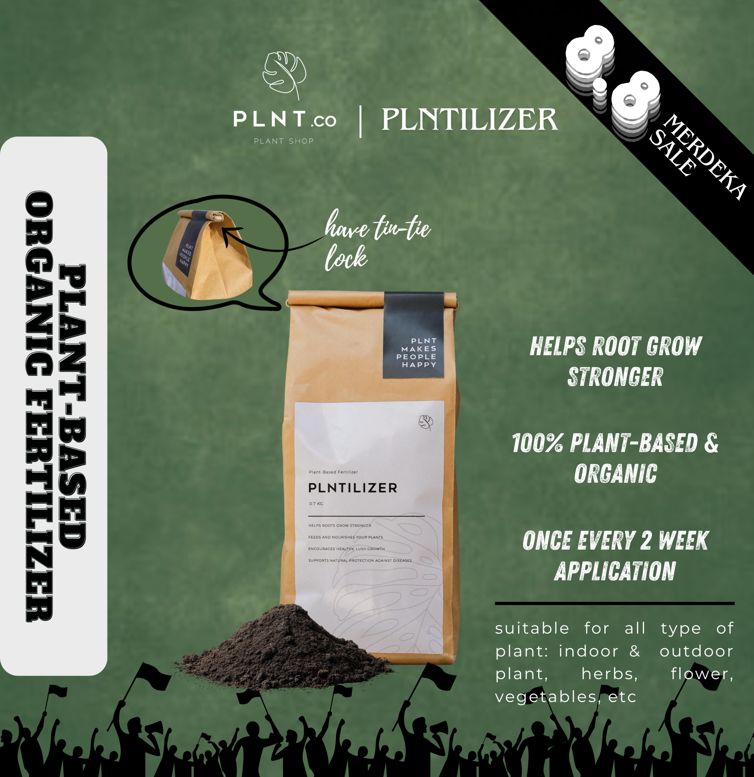 PLNTilizer 700g by PLNT.co/ Plant-based Organic Fertilizer