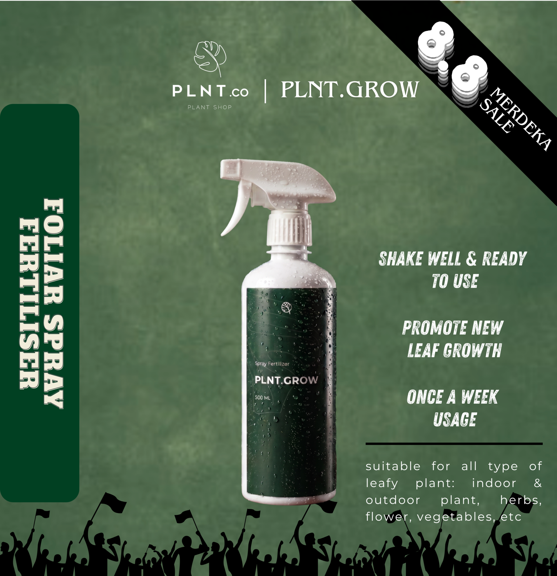 PLNT.Grow (500ml) by PLNT.co/ Foliar Fertiliser Spray