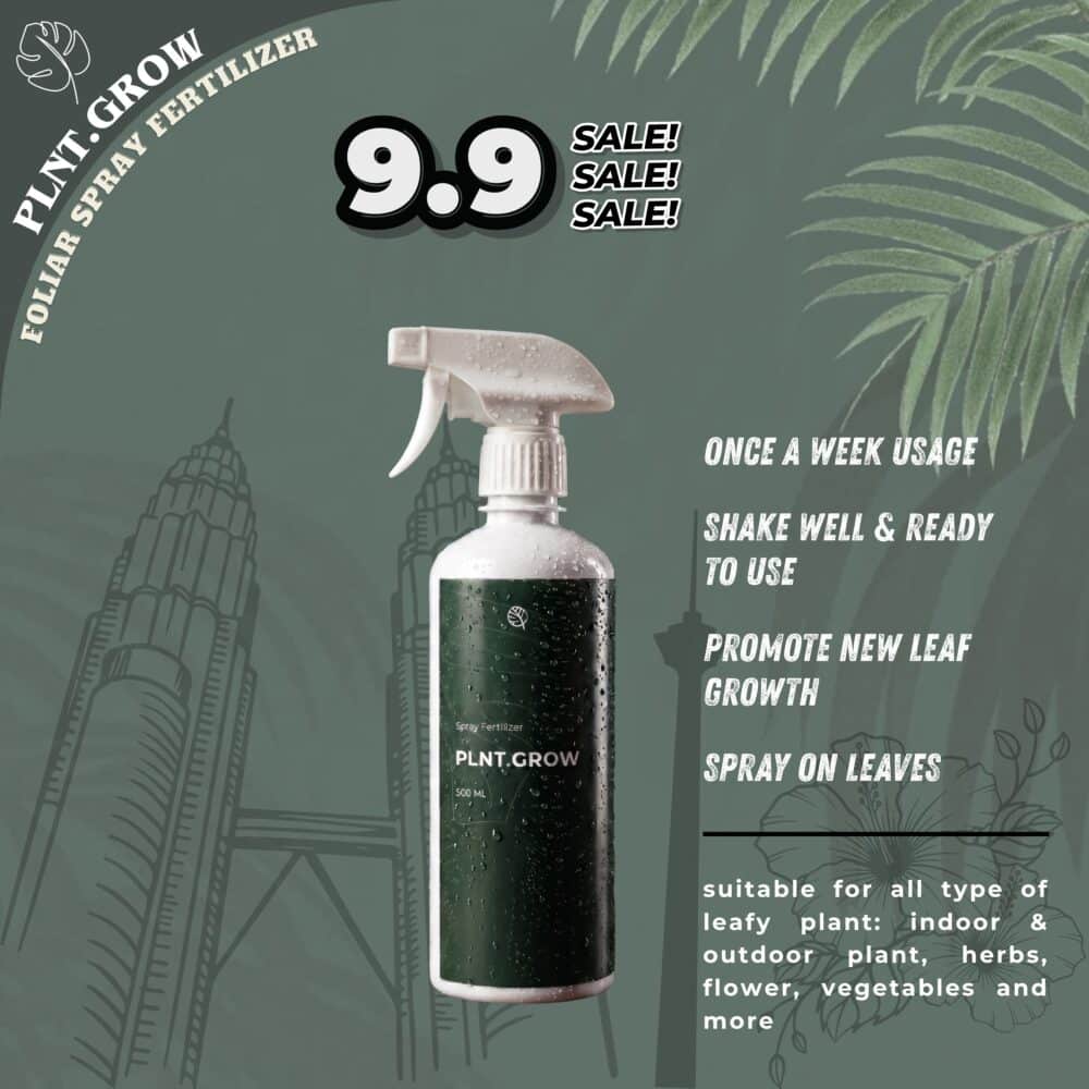 PLNT.Grow 500ml by PLNT.co/ Foliar Fertilizer Spray for Leafy Plant