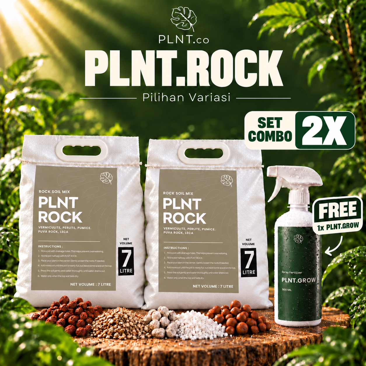 PLNT.Rock 7L by PLNT.co/ Rock Soil (Non-Soil Potting Mix for Indoor Plant) - Image 12