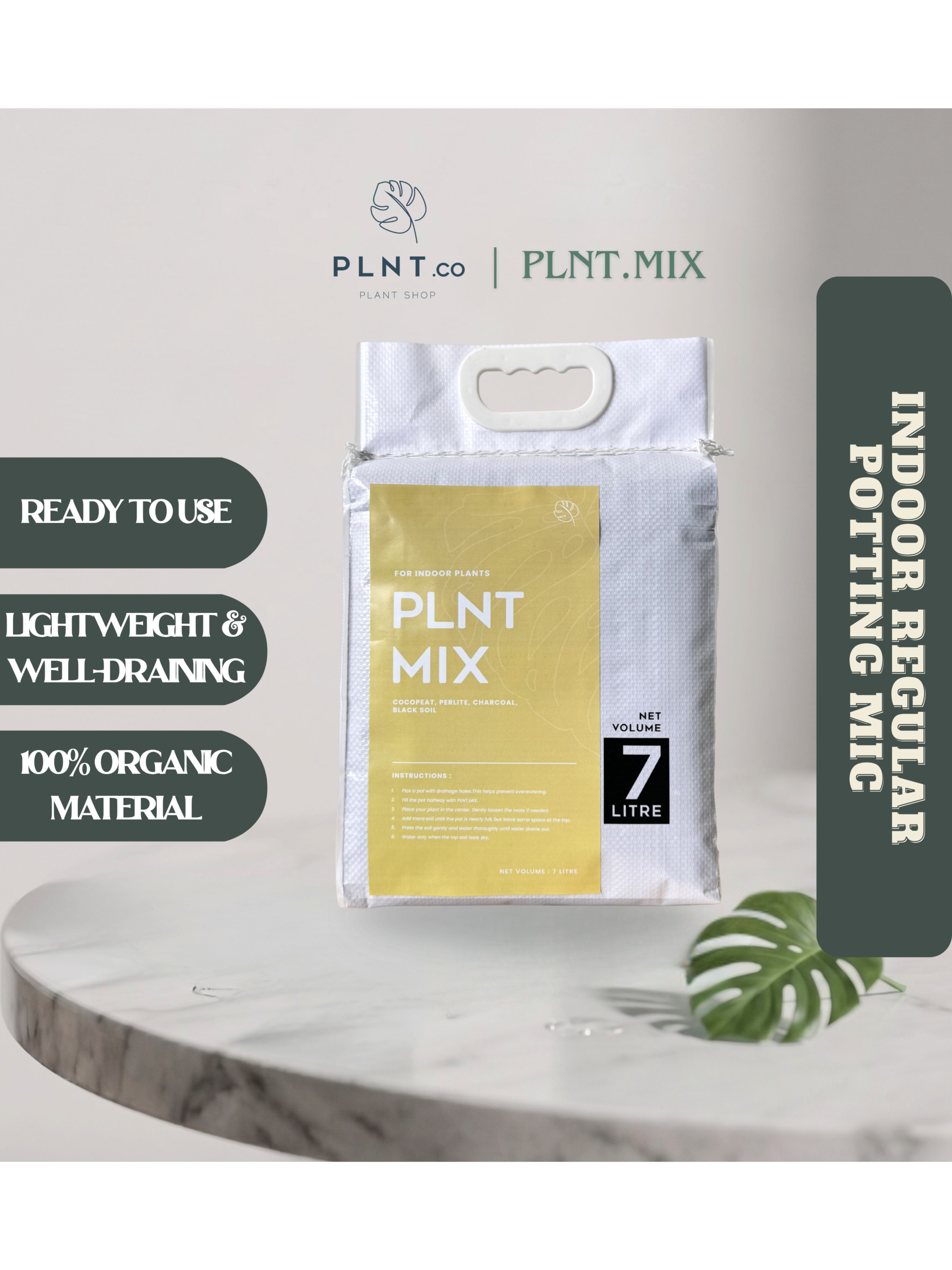 PLNT.Mix 7L by PLNT.co/ Indoor Potting Mix